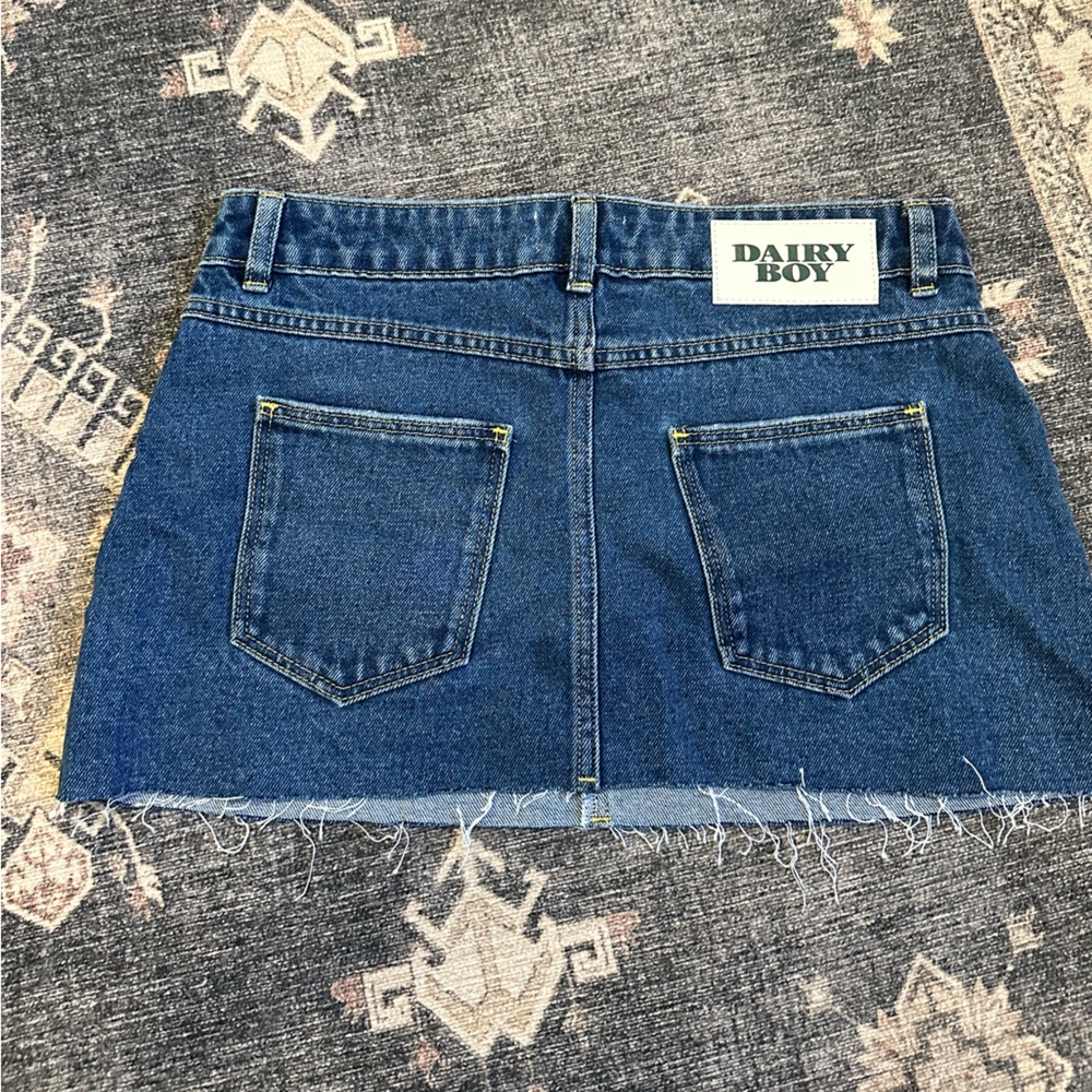 Dairy Boy Denim Mini Skirt